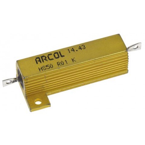 HS 50W R01 J HEATSINK RESISTOR 5% 